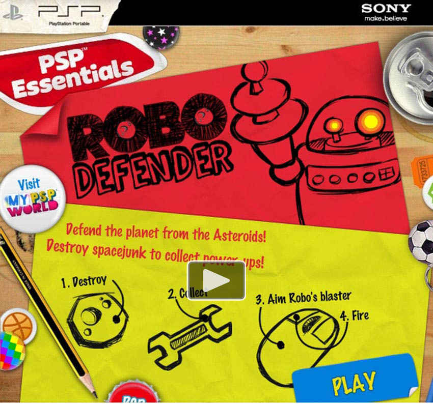 playstation sony my PSP world robo defender