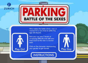Zurich Insurance Battle of the Sexes Parking game